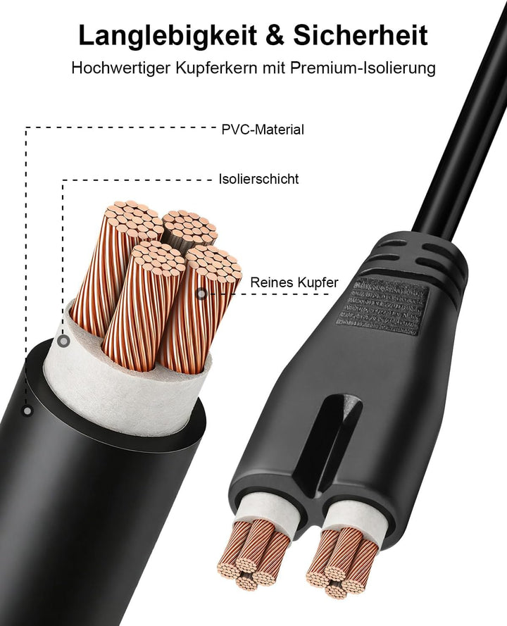 AUTOPkio 12V/24V 220V Netzkabel für Elektrische Lunchbox, Zigarettenanzünder Adapter für Auto LKW un