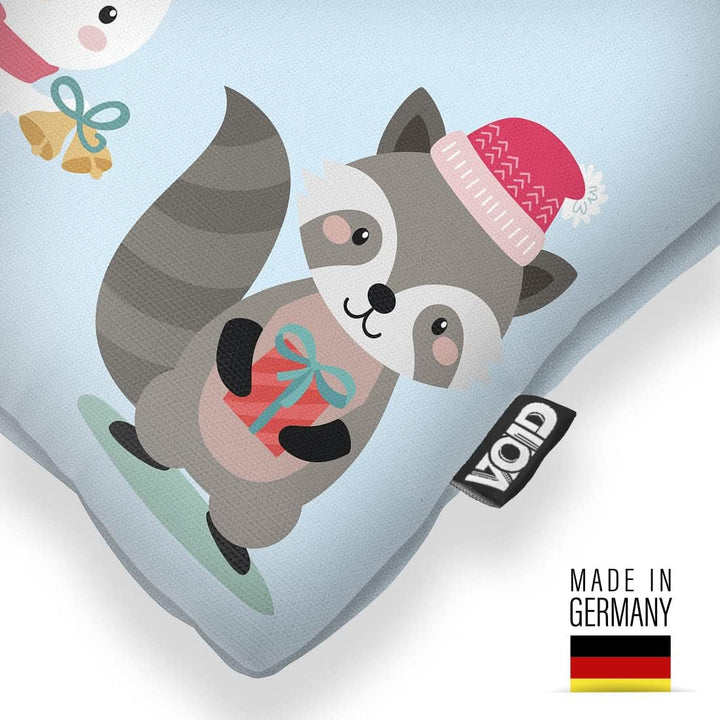 VOID Winter Tierkinder Kissenbezug Kissenhülle Sofakissen Kissen Deko Weihnachten Winter Weihnachtsd