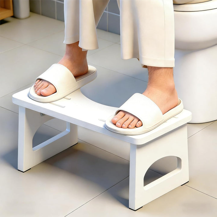 RayLove Physiologischer Toilettenhocker aus Holz, Klappbarer Toilettenhocker aus Holz, 35 Grad strap