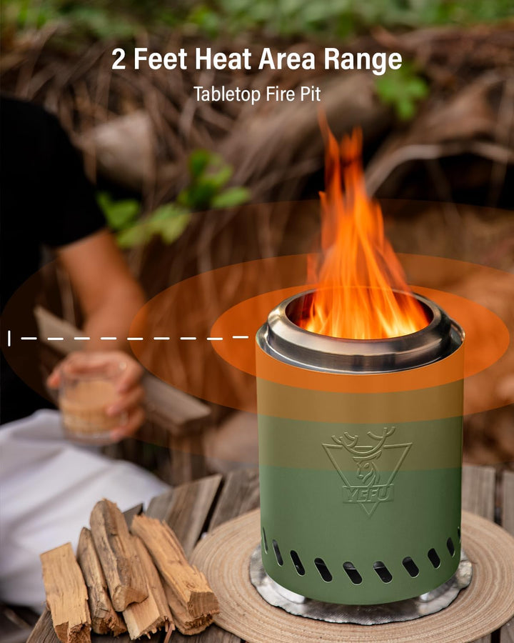 Generic Rauchfreie Feuerstelle,Tischfeuerstelle Feuerstelle Rauchfrei Campingkocher für den Aussenbe