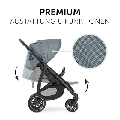 Hauck Buggy Rapid 4D / bis 25 kg / Schnell Faltbar / Sonnen Verdeck UPF 50 + / Gummiräder / Getränke