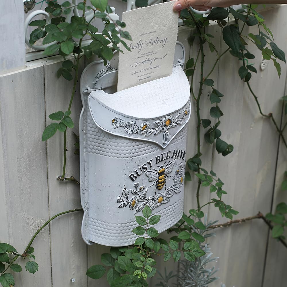 BIG FORTUNE Briefkasten zur Wandmontage, für Haus und Aussenbereich, Vintage-Stil, Metalltür, Briefk