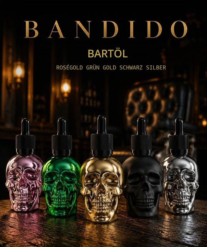 Bandido Bartöl Herren Green 40ml – Beard Oil mit Arganöl, Jojobaöl &amp; Vitamin E – Bartpflege Öl für w