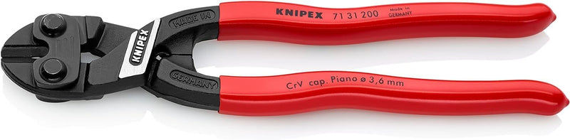 Knipex CoBolt® Kompakt-Bolzenschneider schwarz atramentiert, mit Kunststoff überzogen 200 mm 71 31 2