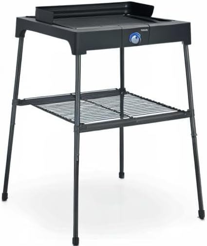 SEVERIN Standgrill mit Aluminium-Grillplatte und Standuntergestell mit Ablagerost, Elektrogrill mit