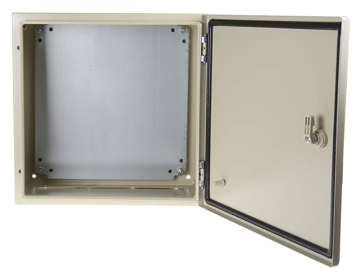 RS PRO Stahl Wandgehäuse RAL 7032 IP66, HxBxT 400 mm x 400 mm x 200mm
