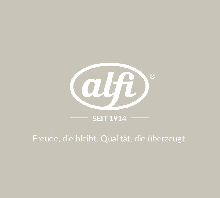 alfi SKYLINE 1,0l, silver lining, Edelstahl-Isolierkanne mit hygienischem Hartglaseinsatz, Drehversc