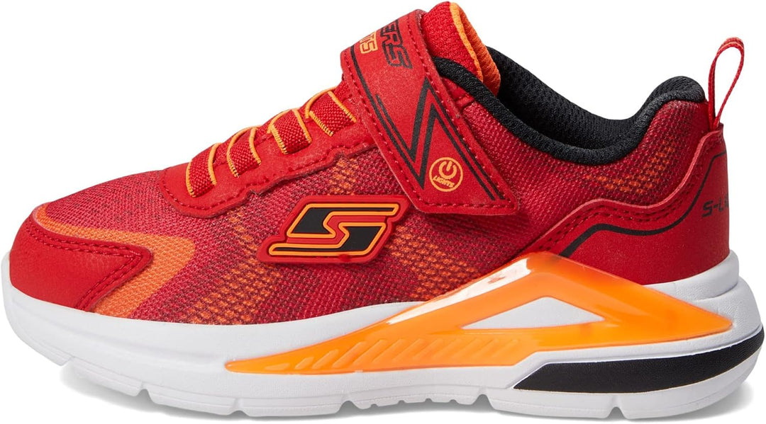Skechers Jungen Tri-namicsArbeiten 21 EU Red Textile Orange Black Trim, 21 EU Red Textile Orange Bla