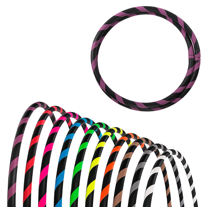 Faltbarer Anfänger Hula Hoop Reifen, Ø90/95/100/105cm Ø90cm Violett, Ø90cm Violett