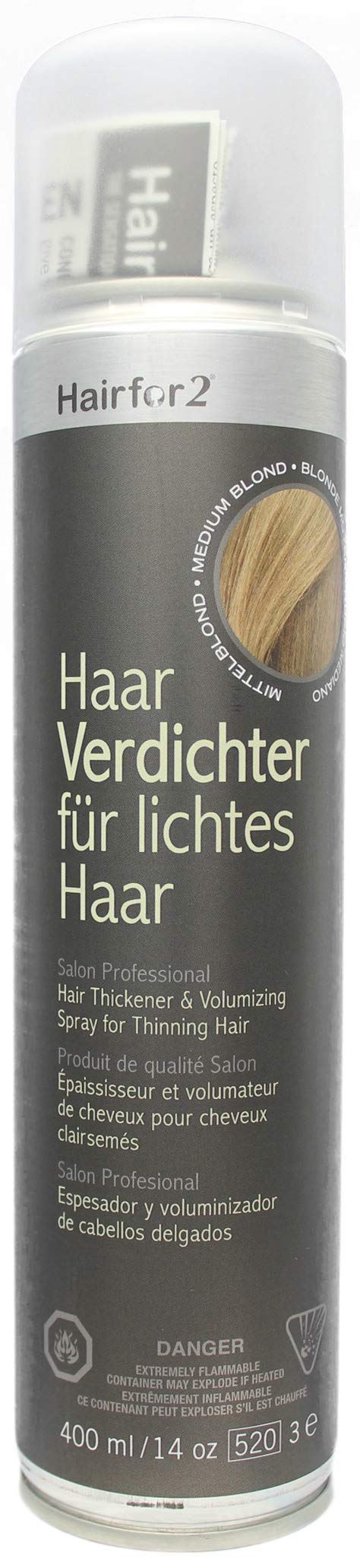Hairfor2 Haarverdichtungsspray gegen lichtes Haar | Haarpuder | Streuhaar | Haarauffüller | Haarausf
