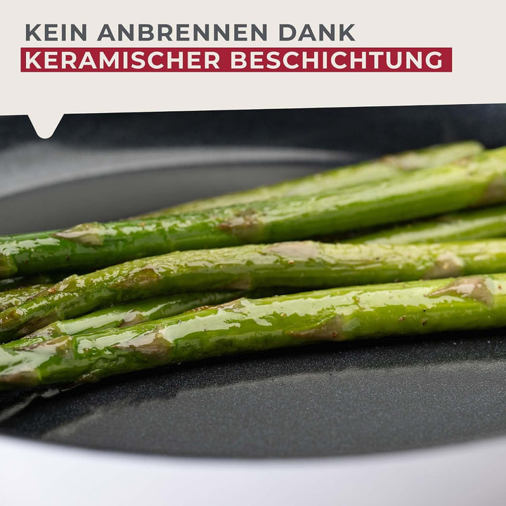 FACKELMANN Bratpfanne Arcadalina 28cm – Antihaft-Pfanne aus 90% recyceltem Aluminium mit ergonomisch