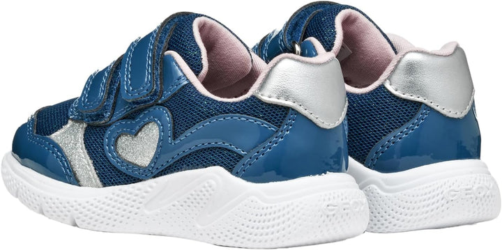 Geox Mädchen B Sprintye Girl A Sneakers 24 EU Avio Silver, 24 EU Avio Silver
