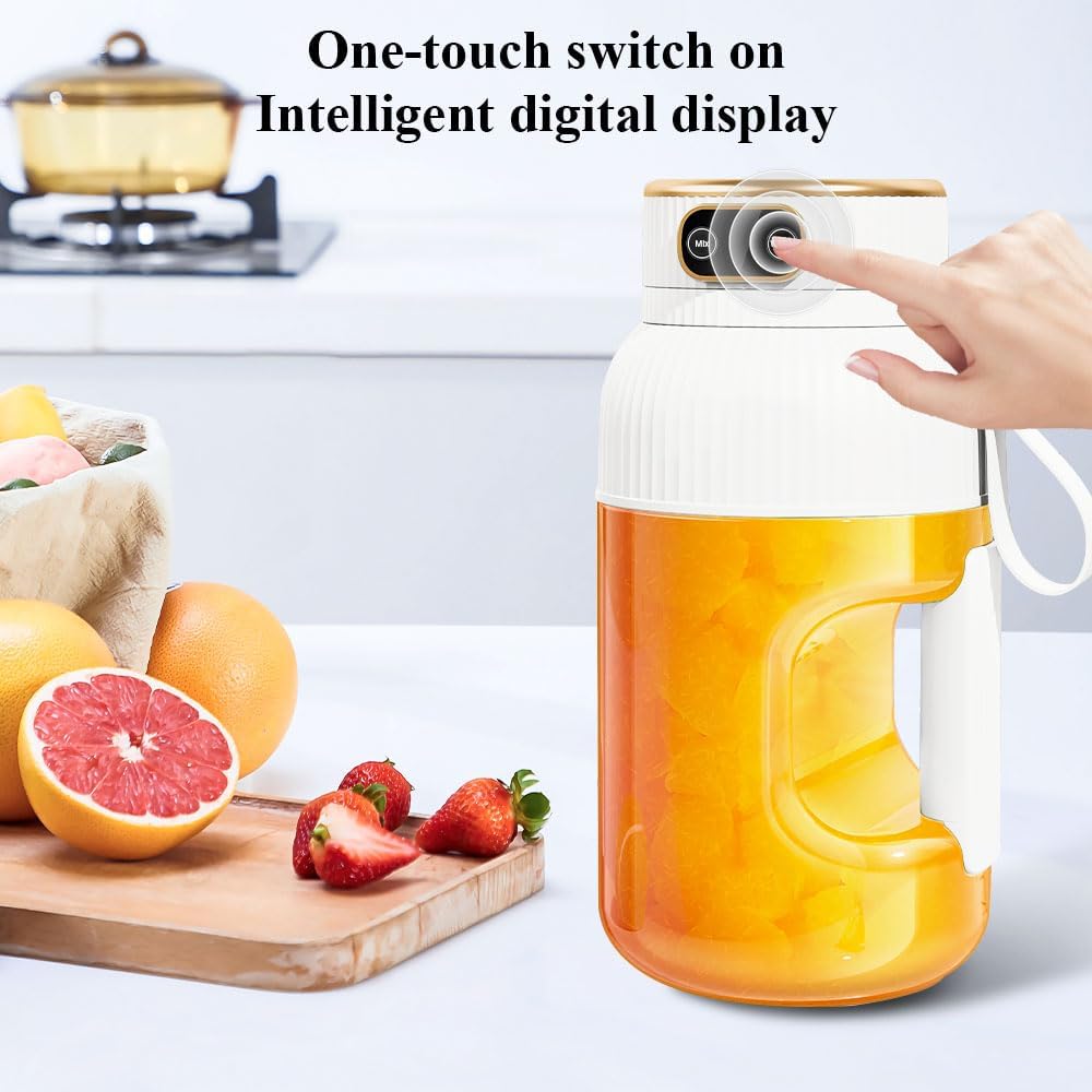 Mesen Tragbarer Mixer Smoothie Maker 10 Klingen, USB-C Wiederaufladbarer Persönlicher Mixer, 1200 ML