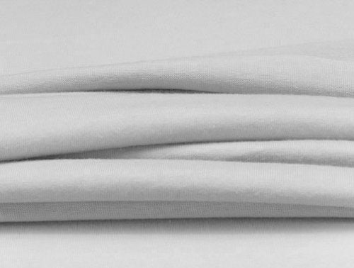 Dormisette Q371 Elastic-Jersey-Spannbetttuch mit Elasthan, Grösse: 140-160 x 200-220 cm, Silbergrau