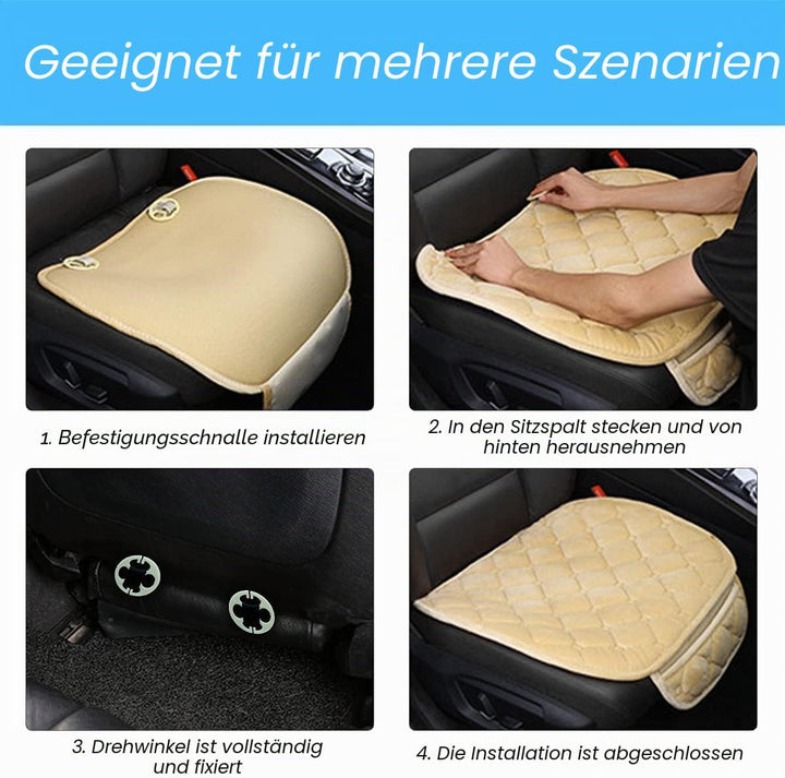 CGEAMDY Universal-Autositzbezug, Sitzkissen, aus Plüsch, rutschfest, für Stuhl, weich, atmungsaktiv,