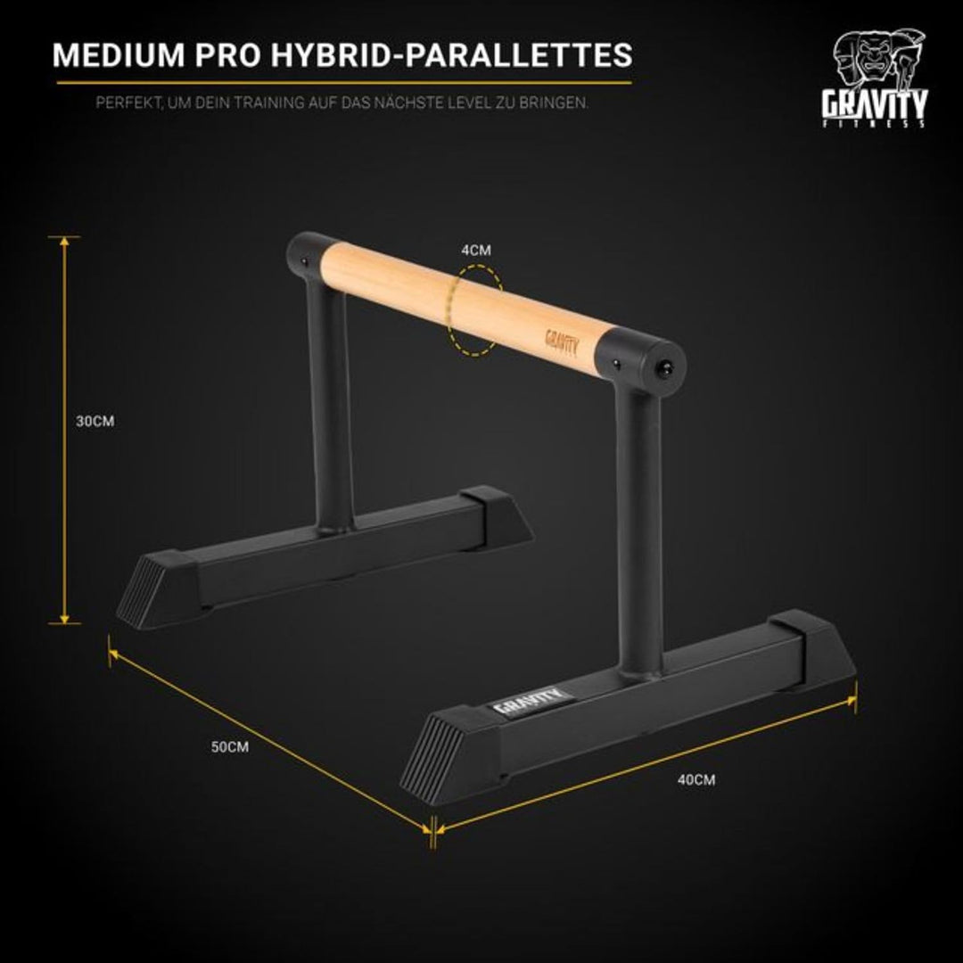 Gravity Fitness | Parallettes - mittelgross - neue 38-mm-Griffe - Calisthenics, Crossfit, Heim- und