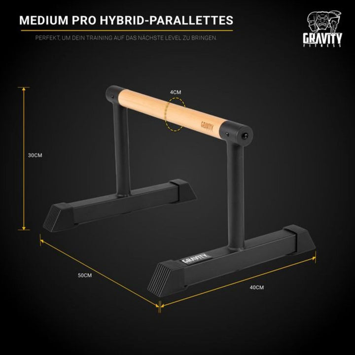 Gravity Fitness | Parallettes - mittelgross - neue 38-mm-Griffe - Calisthenics, Crossfit, Heim- und