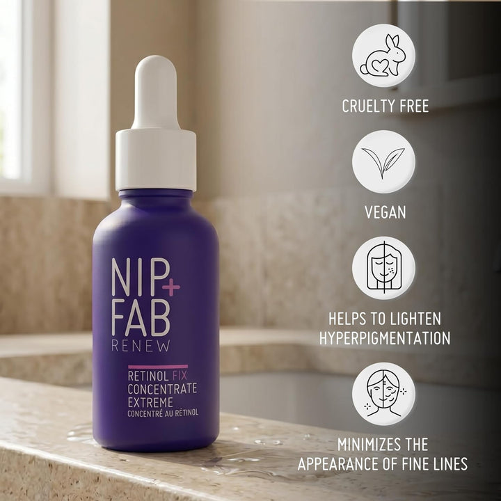 Nip+Fab Retinol Fix Concentrate Extreme 10% - Next-Generation Solution for Youthful Skin with Time-R
