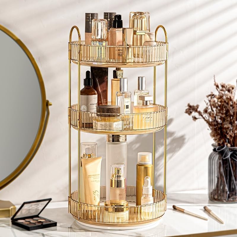 Make Up Organizer, 360° Drehbar Kosmetik Organizer, Beauty Organizer, Hautpflege Organizer für Badez