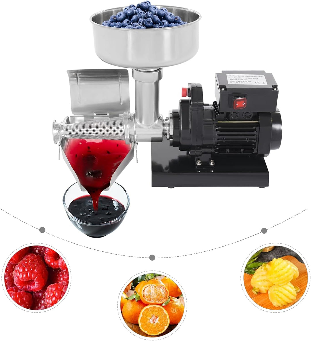 Elektrische Tomatensaucenmaschine, Tomatensaucenmaschine, Elektrische Tomatensiebmaschine Tomatenpre
