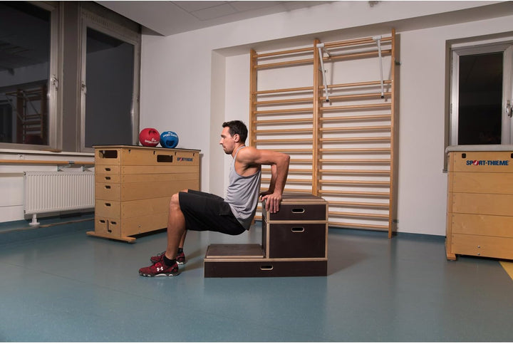 Sport-Thieme Plyo-Box Holz Kombi | rutschfeste Jump-Box/Sprungkasten aus Multiplex-Holz | In DREI Gr