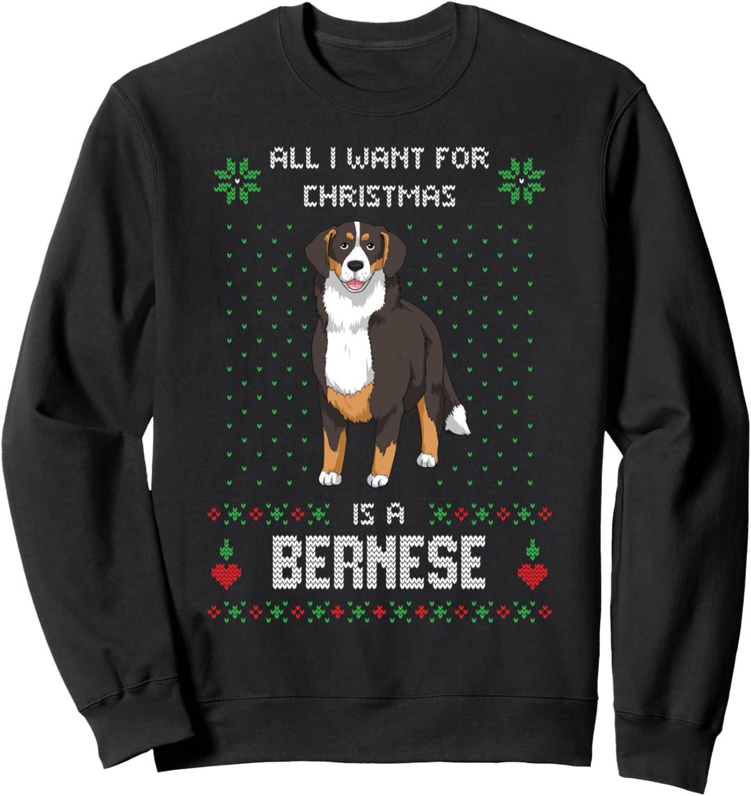 Berner Sennenhund Ugly Christmas Sweater Hund Weihnachten Sweatshirt