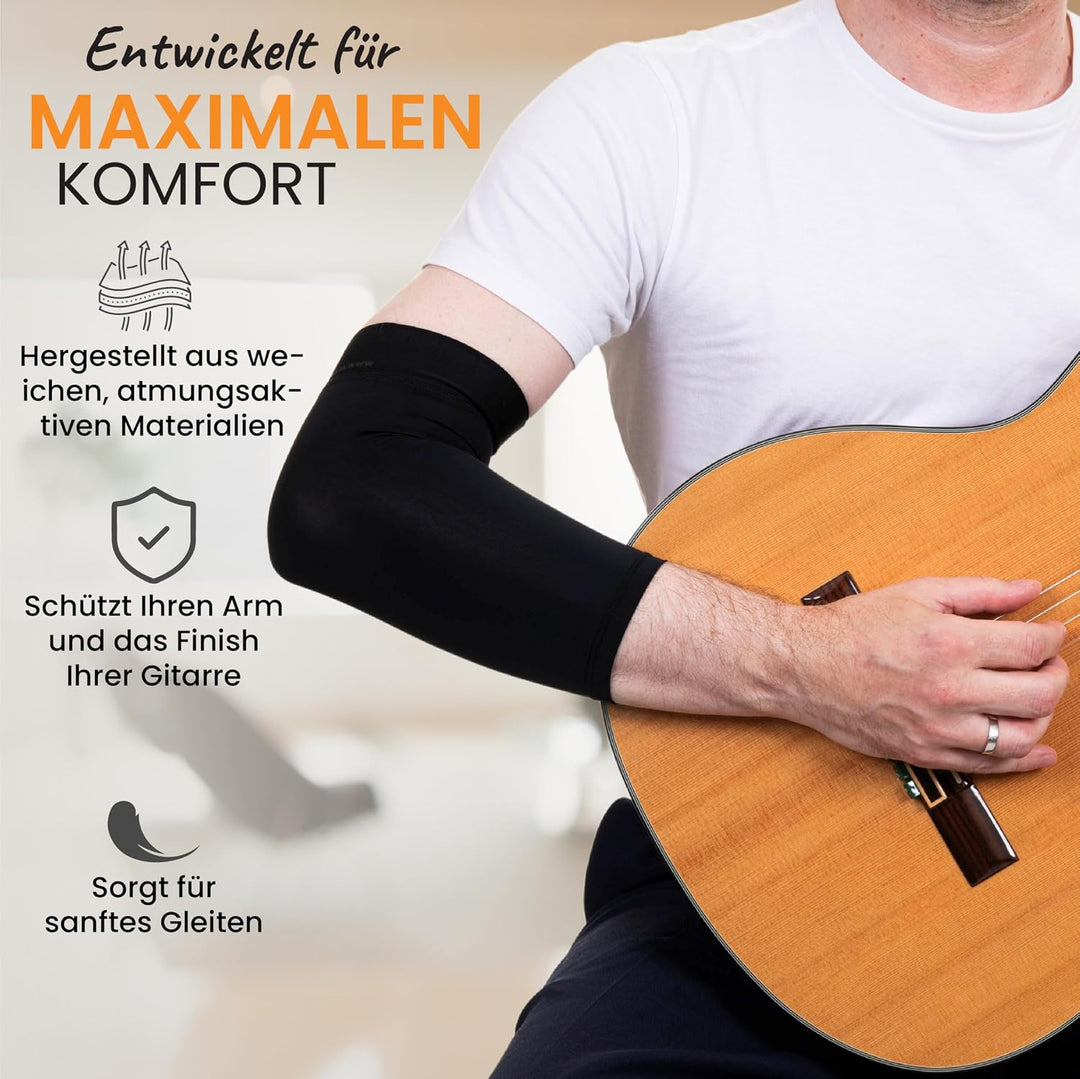 Alba GB Schwarzes arm schutz ärmelschutz ärmel armhülse kurzarm-sleeve für Gitarristen für Klassik,