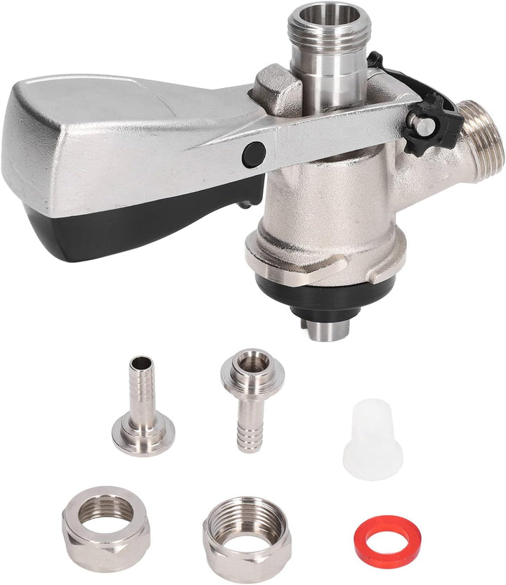 DEWIN G5/8 Bierfass Kupplung, S-Typ Bierfass Kupplung Edelstahl Bierfass Verteilerhahn Brauzubehör K
