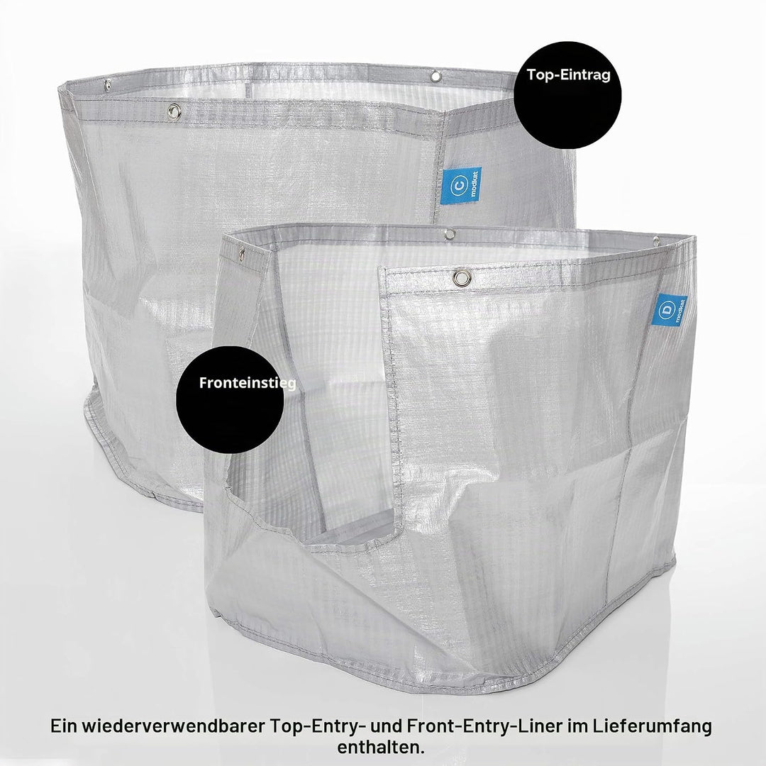 Modkat XL Katzenklo- Top-Entry oder Front-Entry konfigurierbar, Sieht gut aus, reduziert die Litter