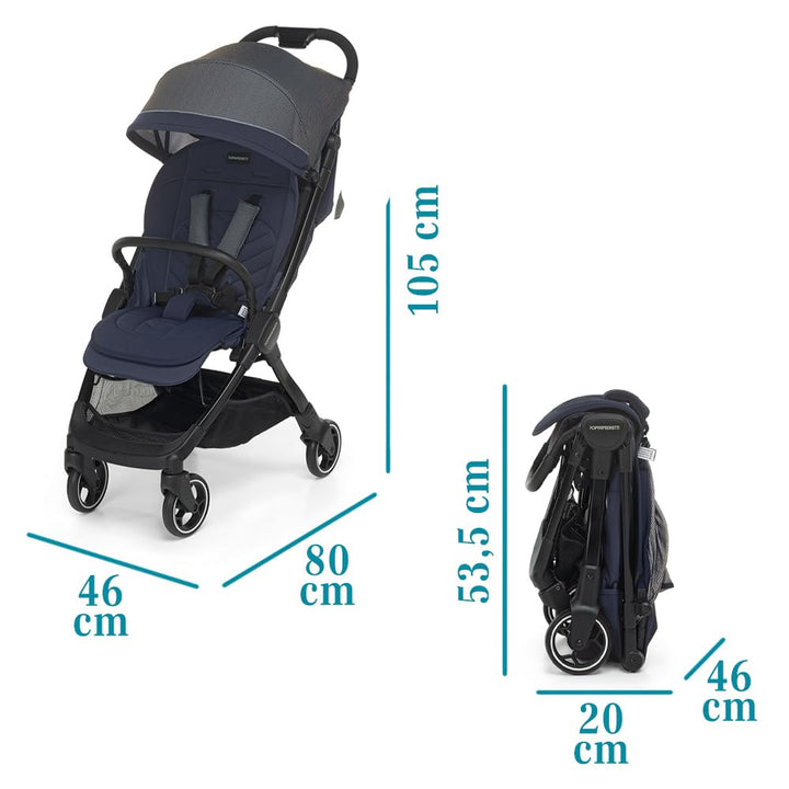 Foppapedretti Leichter Kinderwagen Ciao, für Kinder von 0-22 kg (0-4 Jahre), 1-Hand-Verschluss, Self