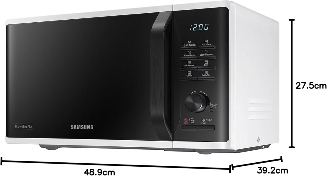 Samsung mg23 K3515aw/ET Mikrowelle mit Grill 23 Liter, 1100+800 Watt GRILL 23 Litri Weiss, GRILL 23