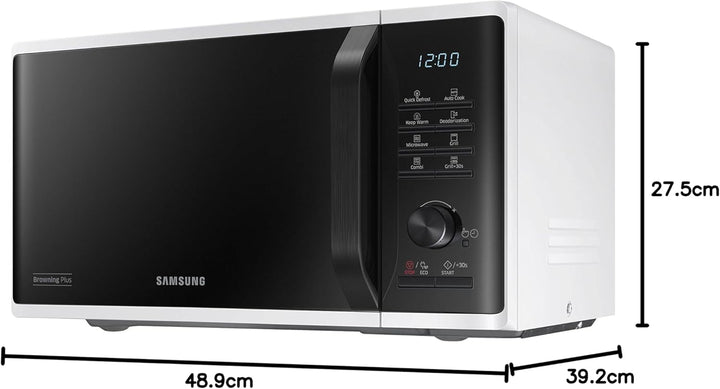 Samsung mg23 K3515aw/ET Mikrowelle mit Grill 23 Liter, 1100+800 Watt GRILL 23 Litri Weiss, GRILL 23