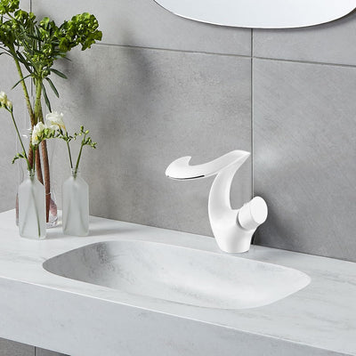 Wasserhahn Bad Wasserfall Weiss Waschtischarmatur Mischbatterie Waschbecken Armaturen Weiss Modern A