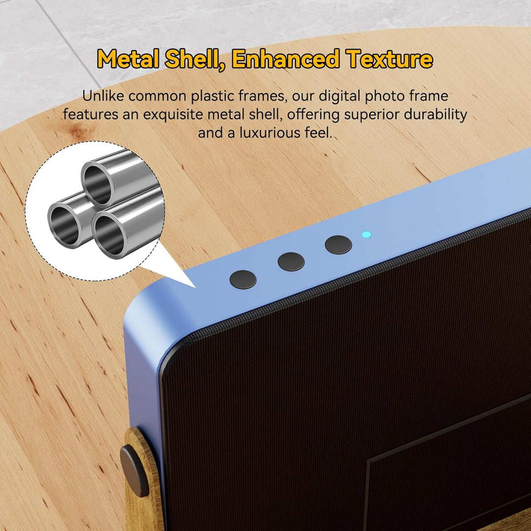 Digitaler Bilderrahmen mit Akku, KODAK WLAN Digitale Bilderrahmen 10 Zoll mit 16 GB Speicher, Elektr