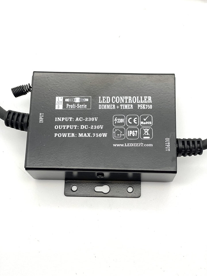 LEDZEIT - Profi Serie - LED Controller mit Netzstecker, Stufenloser Dimmer, Timer, mit Fernbedienung