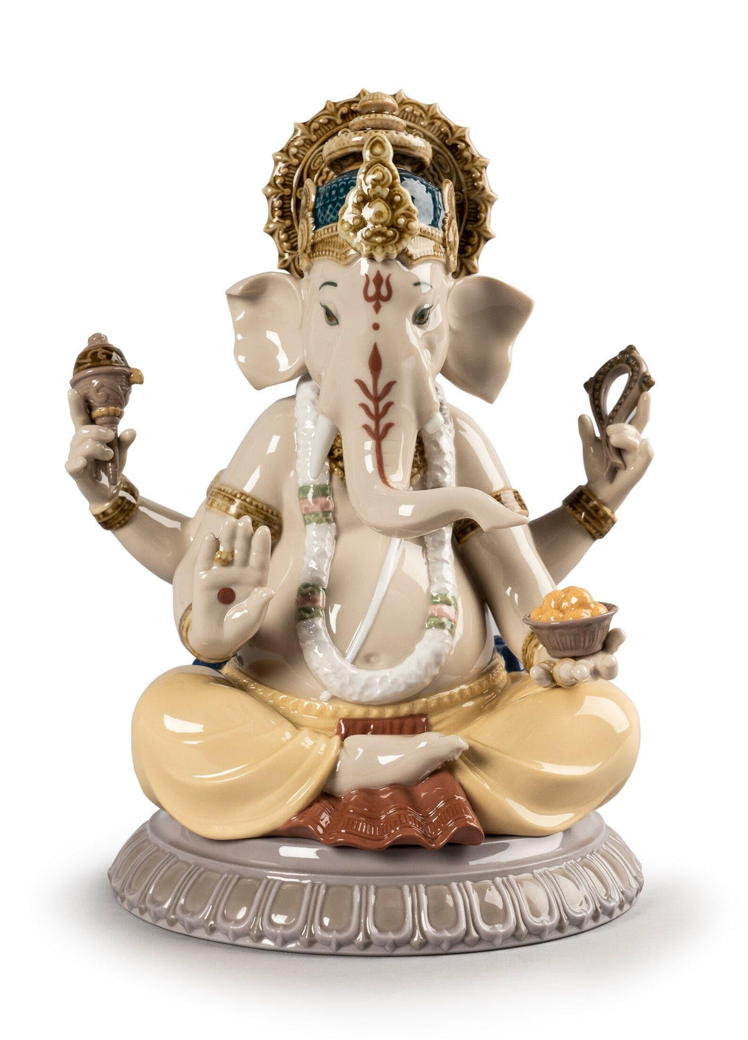 LLADRÓ Lord Ganesha Figurine. Ganesha. Porzellan.