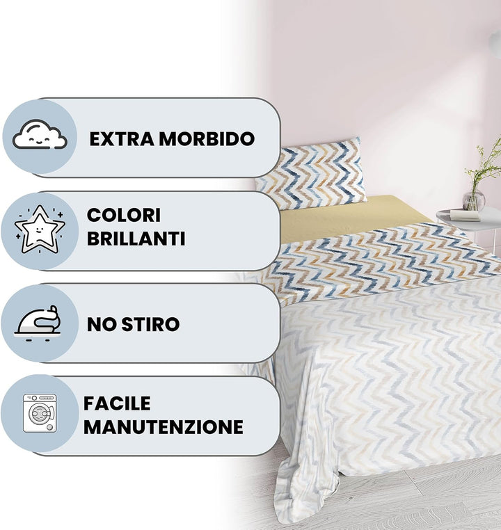 Italian Bed Linen Fantasy Bettwäsche, Hippy, Einzelne Hippy Einzelne, Hippy Einzelne