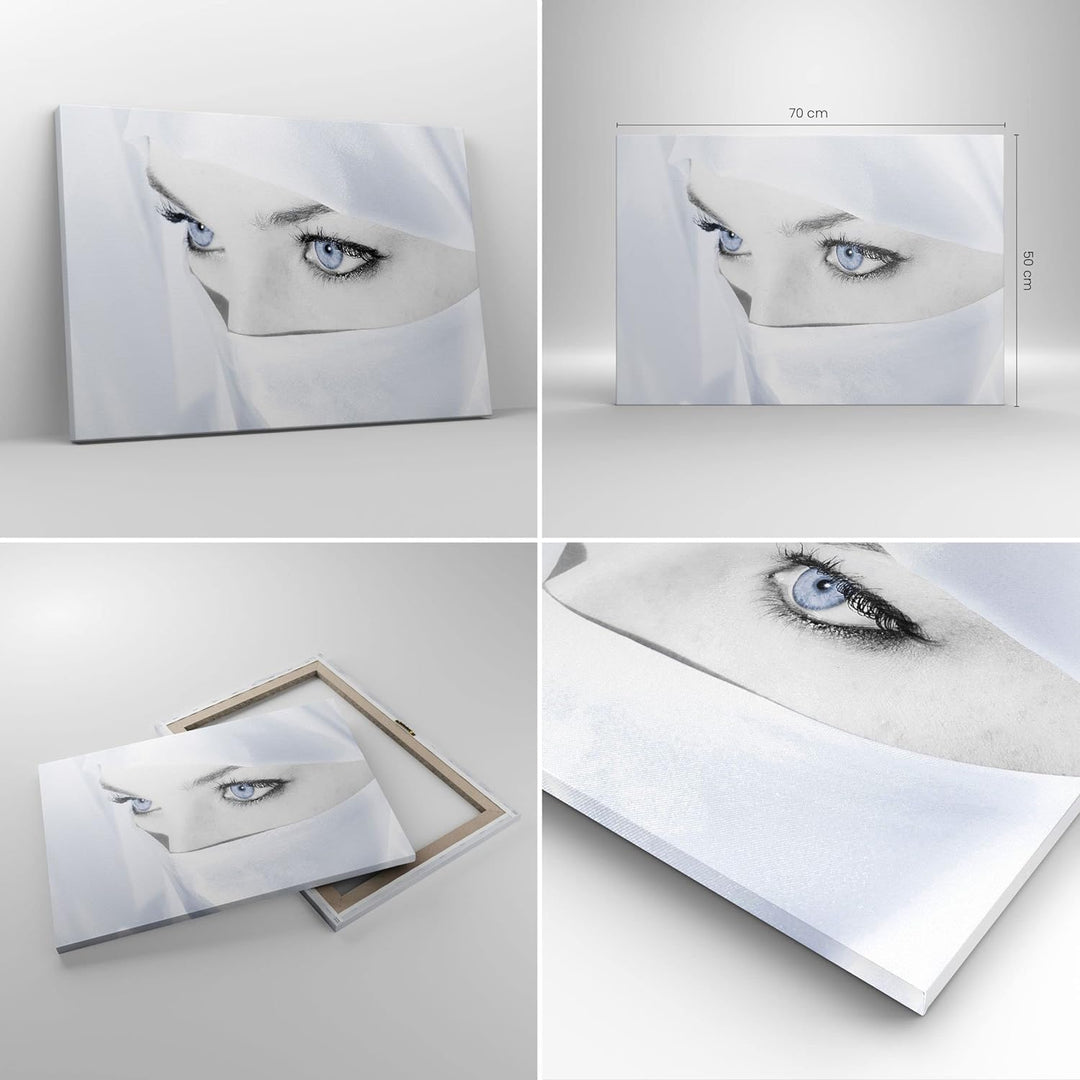 Bilder auf Leinwand Schönheit Gesicht Mädchen Mode Leinwandbild 70x50cm Wandbilder Dekoration Wohnzi