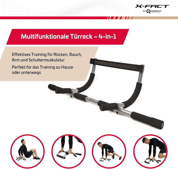 Klimmzugstange Türrahmen Pullup Bar - Multi Türreck 4-in-1 Fitnessgerät für Türrahmen, ideal für Kli