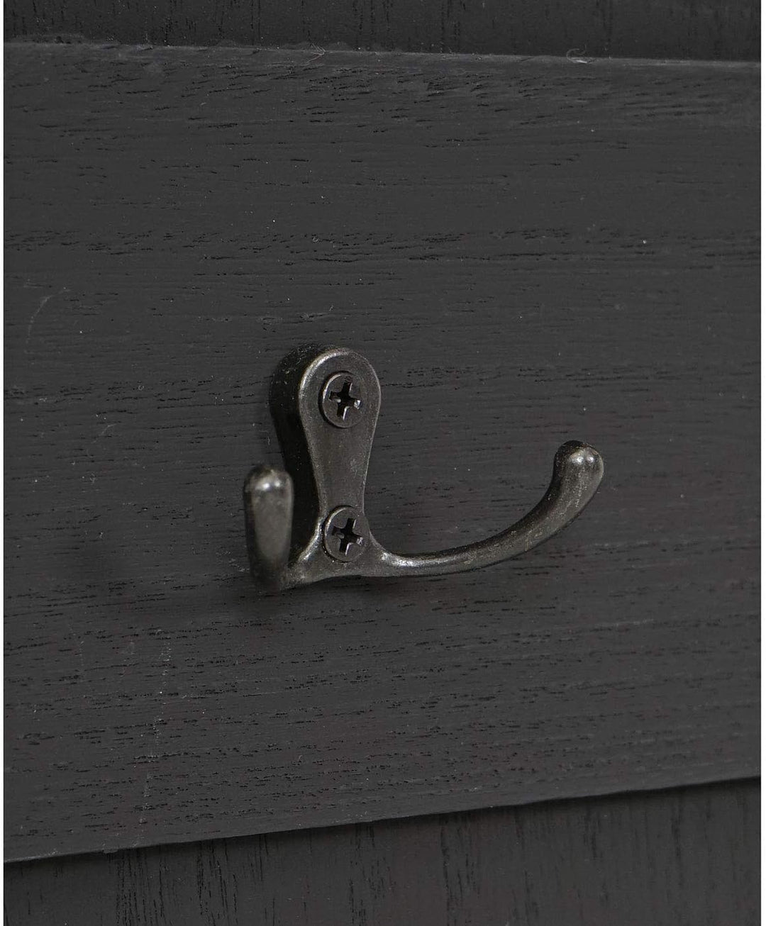 Mendler Tassenhalter HWC-D13, Hängeregal Tassenbrett Wandboard, 6 Haken 91x60cm - dunkelgrau Dunkelg