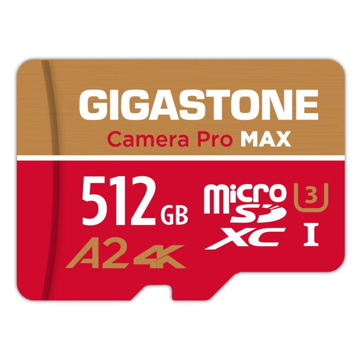 [5 Jahre kostenlose Datenwiederherstellung] GIGASTONE 512GB Micro SD Karte, Kamera Pro MAX, bis zu 1
