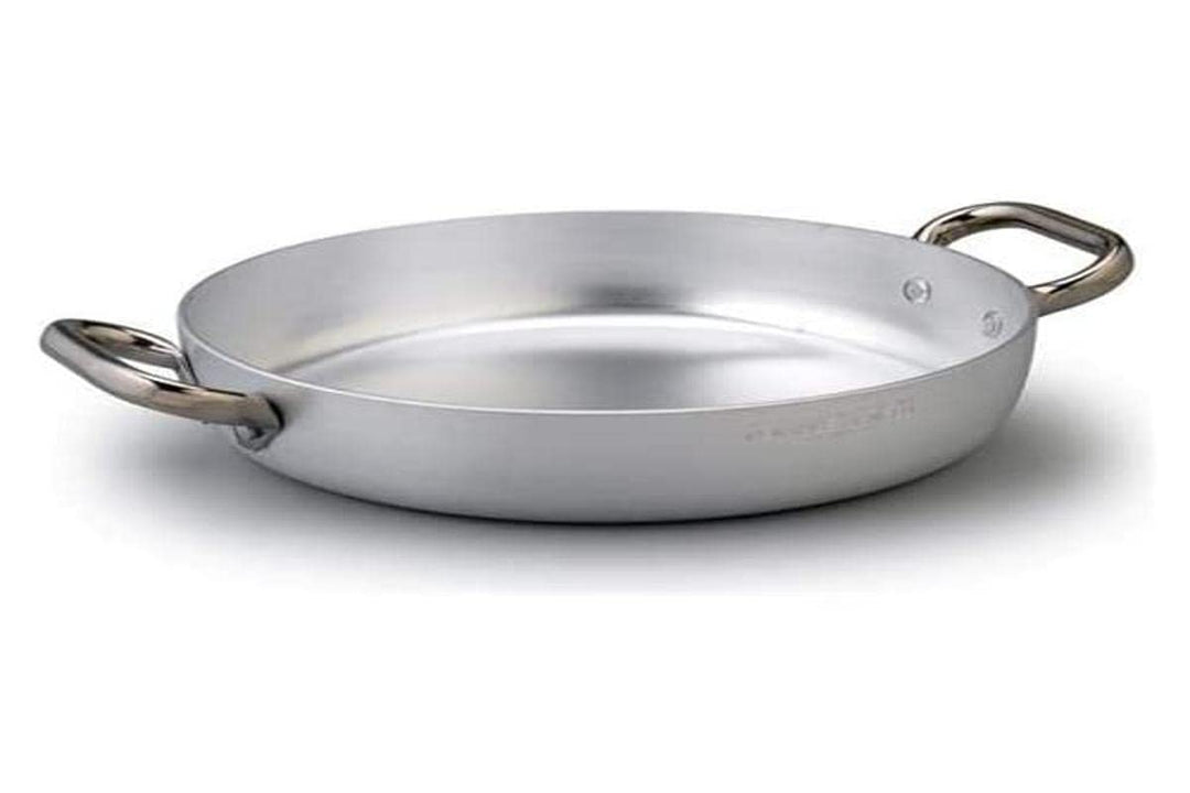 Pentole Agnelli Linie Aluminium Induktion Pfanne mit Induktionsboden, 2 Griffe 20 cm Silber/schwarz,