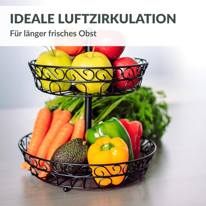 Chefarone Obst Etagere 30 cm - Obstschale für mehr Platz auf der Arbeitsplatte - Etageren mit Obstsc