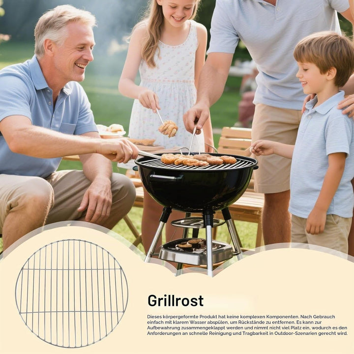 Runder Edelstahl Grillrost 33cm/38cm, BBQ Grillgitter Edelstahl Backblech Für Camping, Picknick, Gar