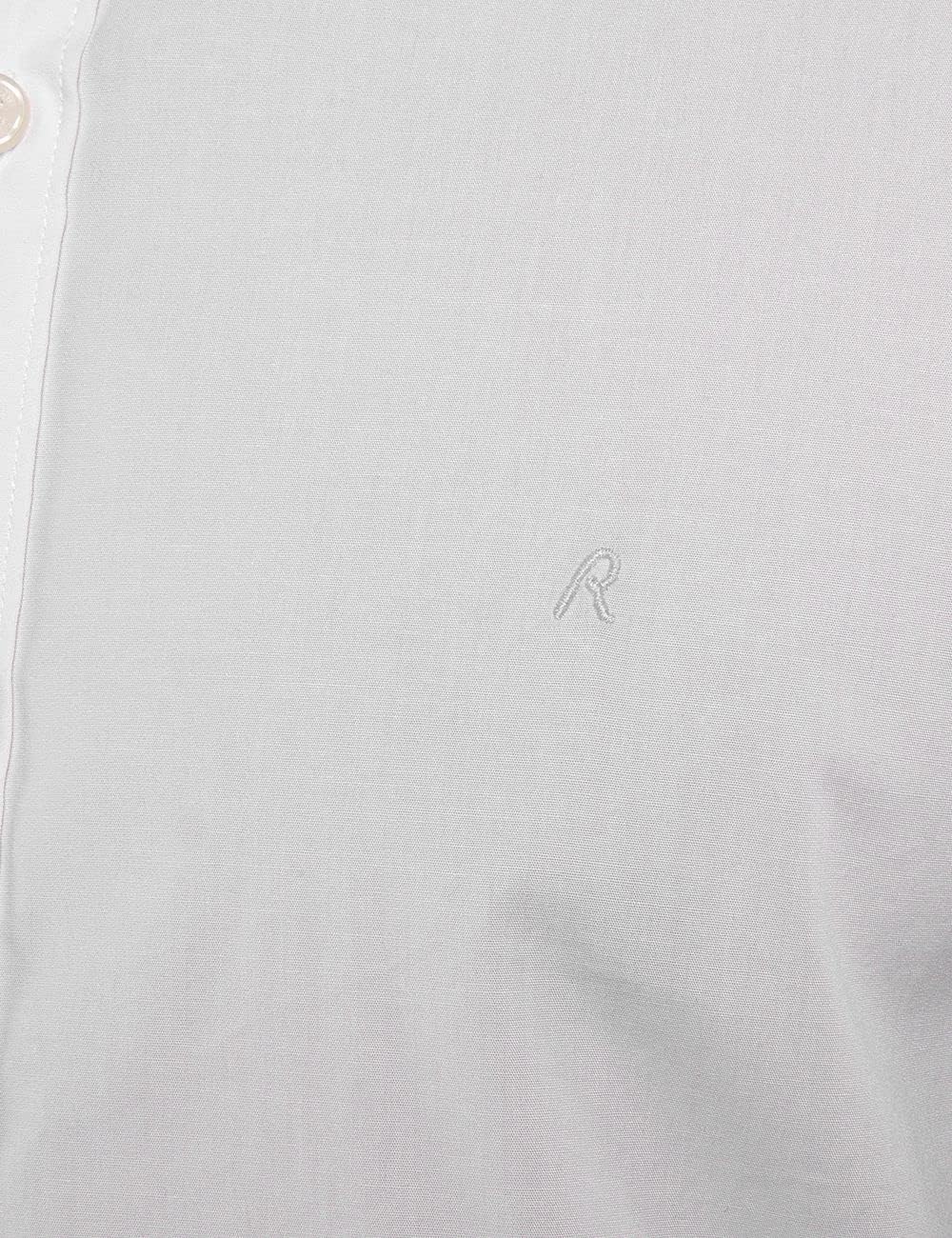 Replay Herren Hemd Langarm mit Stretch S White 001, S White 001