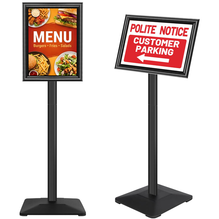 VAIIGO Heavy Duty Sign Holder Poster Stand, Adjustable Menu Display Stand Floor Standing Sign Holder