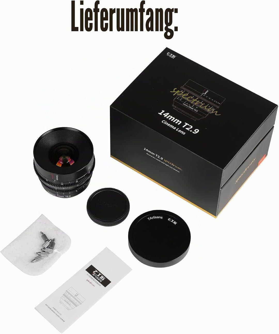 7artisans 14mm T2.9 Full-Frame 114°Weitwinkelobjektiv,Kompatibel für Panasonic S1 S1H S5,Leica SL SL