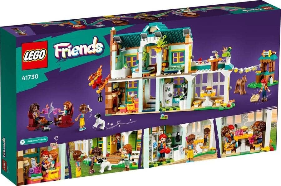 LEGO 41730 Friends Autumns Haus, Puppenhaus mit Tierfiguren und Zubehör, Mini-Puppen Autumn, Mia und