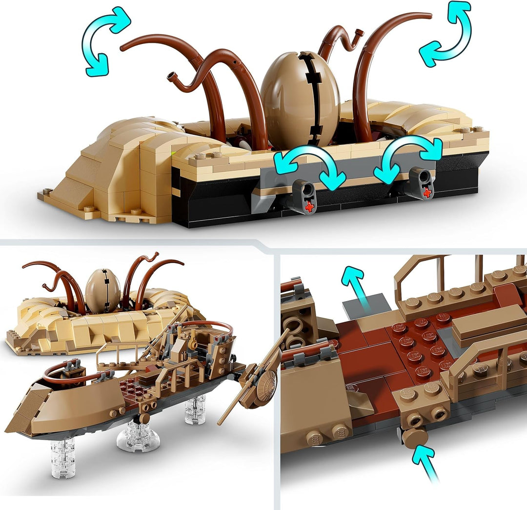 LEGO Star Wars: Die Rückkehr der Jedi-Ritter Wüsten-Skiff und Sarlacc-Grube, Fantasy-Set zum Sammeln