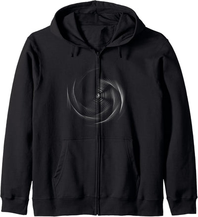 Geometrisches Schwarzes Loch Optische Illusion Spirale Kapuzenjacke